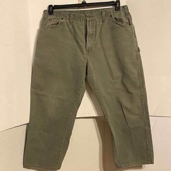 Dickies Other - Dickies Denim Carpenter Pants Army Green 40X30